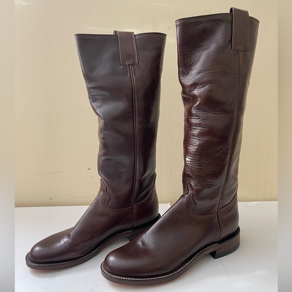 NWT Alberta Boot Brown Cowhide Leather Western Boots Women Size 9.5 US - Picture 1 of 8
